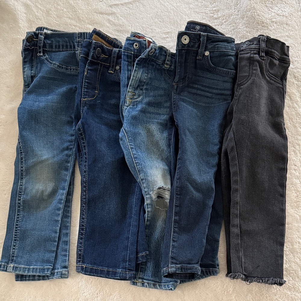 Designer Kids Blue and Gray Jeans Collection, size 18mo to 2t